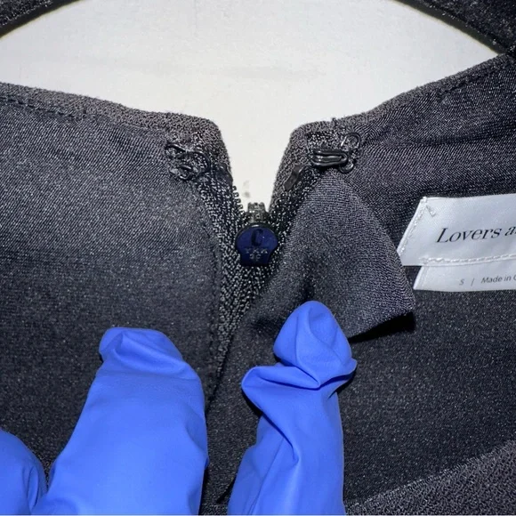 Lovers and Friends x Rachel Cosette Rhinestone Trimmed Black Crop Top Size S - Picture 5 of 12